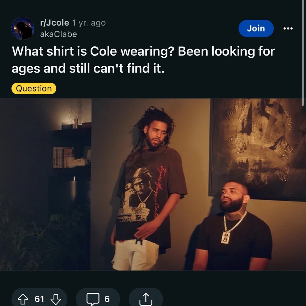 J.Cole Tupac shirt